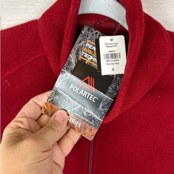 L.L. Bean Women’s Small Red Polartec Fleece Zip Vest Outdoor Fall Winter New - Picture 4 of 4